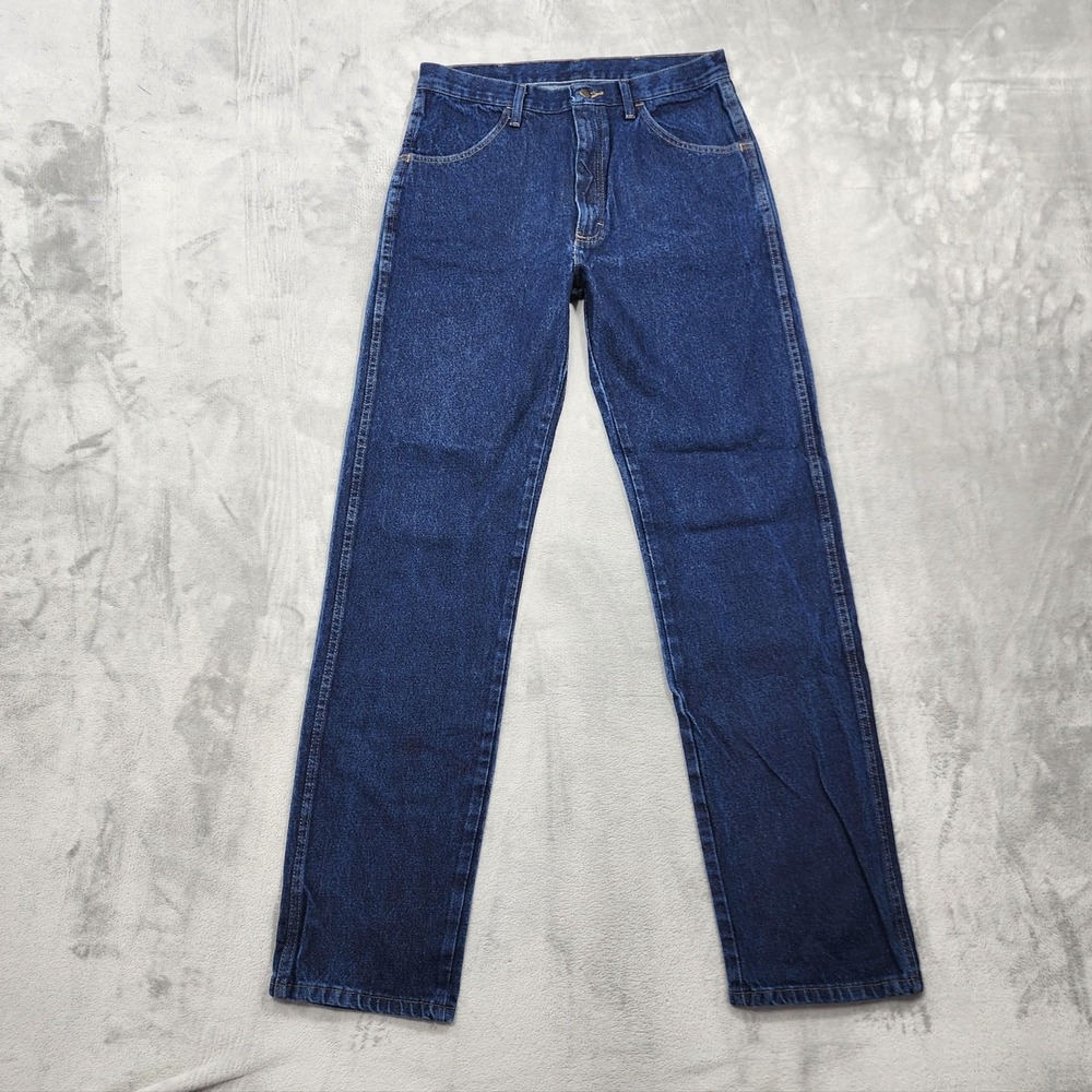 Rustler Jeans Mens 34x36 Blue Medium Wash Regular Fit Straight Leg Denim Casual